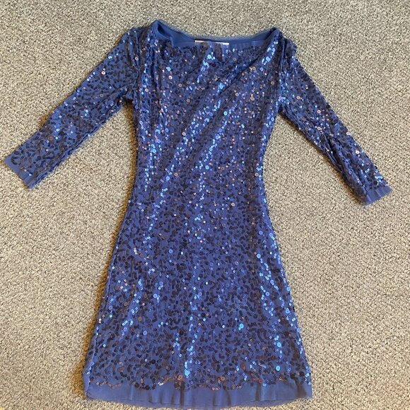 Max Studio Blue/Periwinkle/Purple Sequin Dress - Picture 1 of 2